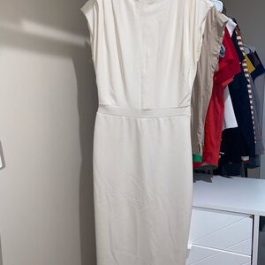 Express Cream Midi Dress